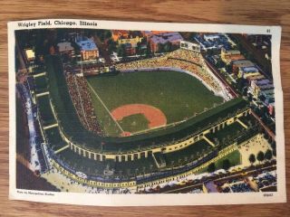 Wrigley Field Chicago,  Il Vintage Postcard No.  61 Baseball Cubs