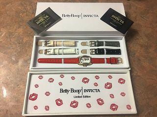 Betty Boop Invicta Watch With 4 Extra Watch Bands,  Limited Edition,  Orig.  Case