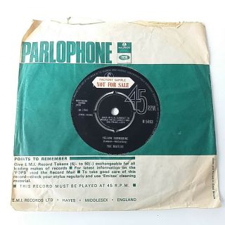 The Beatles - Eleanor Rigby Yellow Submarine - Vinyl 7 " Single Rare 1st Demo