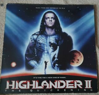 Highlander Ii The Quickening Soundtrack Vinyl Lp - Rare Stewart Copeland Etc