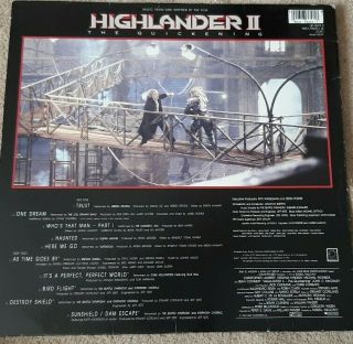 HIGHLANDER II THE QUICKENING SOUNDTRACK VINYL LP - RARE STEWART COPELAND ETC 2