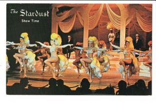 Vintage Postcard Las Vegas Nv Nevada The Stardust Hotel Dancing Showgirls