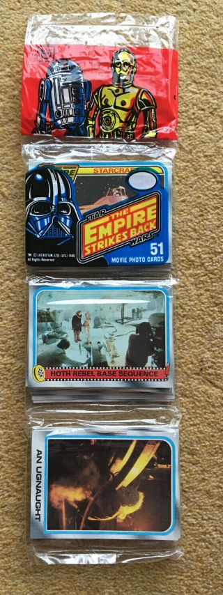 Star Wars - 1980 The Empire Strikes Back Topps Rare 1 Packet - 51 Cards