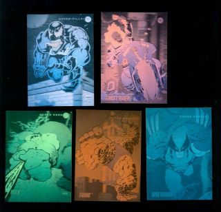 1992 Impel Marvel Universe 3 Hologram Set 5 Cards (10)