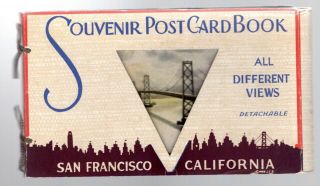 Vintage San Francisco California Souvenir Postcard Book 4828 1948 20 Cards