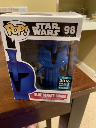 Funko Pop Star Wars 98 - Blue Senate Guard Box Damage