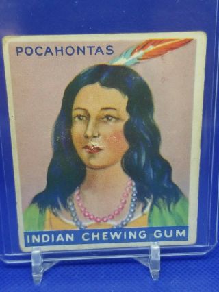 1933 Goudey Gum Co.  Set Break 33 Pocahontas Indian Gum Card