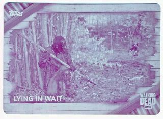 Topps The Walking Dead Season 6 Living In Wait Magenta Priting Plate 19 (1/1)