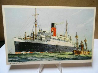 Vintage Postcard Cunard Rms Ascania