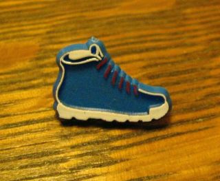 Blue High Top Sneaker Lapel Pin - Vintage 1980 