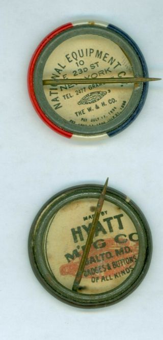 2 Vintage 1908 - 12 President Taft Political Campaign Pinback Buttons Sepia Photo 2