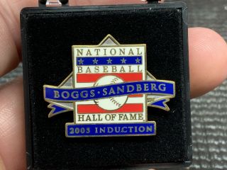 2005 Induction Baseball Hall Of Fame “boggs/sandberg” 886/2300 Media Press Pin.