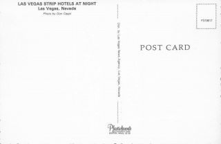 Las Vegas Nevada Strip Hotels at Night Sahara Riviera Dunes Vintage Postcard A07 2