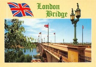 London Bridge Lake Havasu City Arizona Vintage Postcard C13
