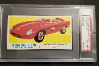 1961 Topps Sports Cars Card - 35 Stanguellini Bialbero - Italy - Psa Nm - Mt 8