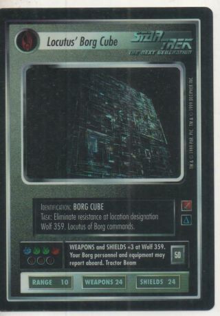 Star Trek Tng Next Gen Ccg Borg Rare Foil Card " Locutus 