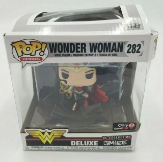 Funko Pop Heroes Wonder Woman Deluxe 282 (gamestop Exclusive) Box