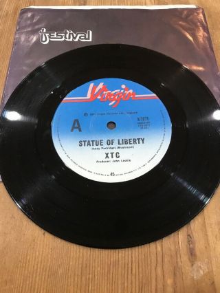 Xtc - Statue Of Liberty,  7” Vinyl,  Virgin K 7075 Festival Sleeve,  Australian.