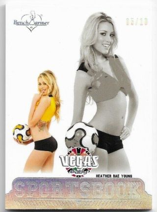 2020 20 Benchwarmer Vegas Baby Heather Rae Young Holo Foil Sportsbook Card /10