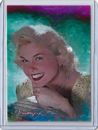 Sp26 Doris Day 6 Vintage Pin - Up Sketch Card Hand Signed By Artist 50/50
