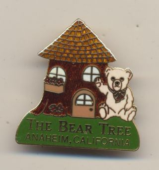 Vintage The Bear Tree Lapel Hat Pin At Hobby City Beach Blvd Anaheim California