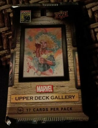 2019 Sdcc Comic - Con Marvel Gallery Trading Cards Pack Complete Set - Ud