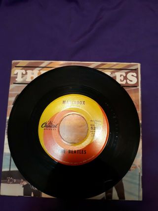 Beatles Matchbox Slow Down 45 Picture Sleeve 5255