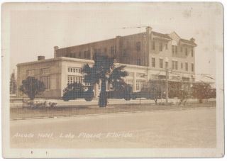 Arcade Hotel,  Lake Placid,  Florida Vintage Post Card Unposted