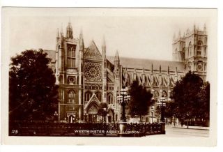 3 Vintage Postcards Westminster Abbey London P6177