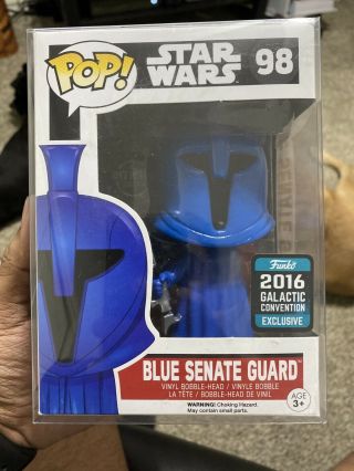 Funko Pop Star Wars Blue Senate Guard 98 2016 Galactic Convention Exclusive