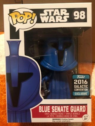 Funko Pop Star Wars Blue Senate Guard 98 2016 Galactic Convention Exclusive