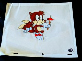 Adventures Of Sonic The Hedgehog Hand Painted Tails With Hotdog Cel Dic