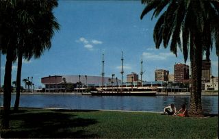 Curtis Hixon Convention Hall From University Tampa Florida Vintage Postcard