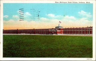 Vintage Postcard Michigan State Prison Jackson Michigan Posted 1944