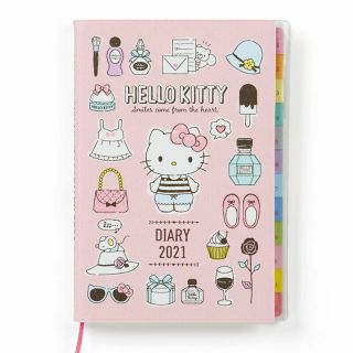 Hello Kitty B6 Indexed Diary 2021 Schedule Planner Notebook Sanrio Kawaii