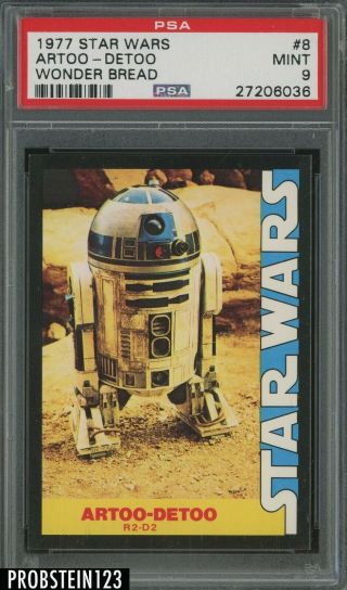 1977 Star Wars Wonder Bread 8 Artoo - Detoo Psa 9