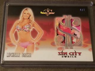 2020 Benchwarmer Vegas Baby Michelle Baena Sin City Swatch Holofoil 4/7