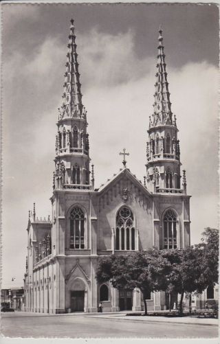 Lima,  Peru.  Church Of San Jose.  Vintage Rppc Postcard