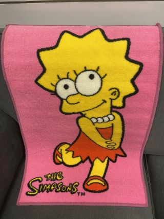 Lisa Simpson The Simpsons Bath Bed Door Rug Mat Rare Htf Rubber Back