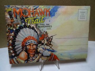 Vintage Mohawk Trail Thru The Berkshires Mass.  Souvenir Postcard Folder