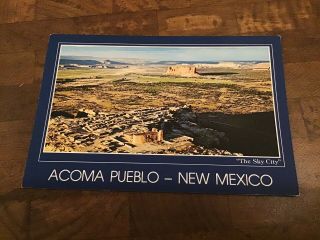 Vintage Postcard Acoma Pueblo Mexico