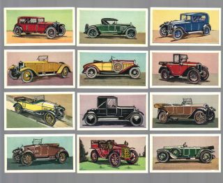Cigarette/trade/cards.  Sweetule Products.  Vintage Cars.  (1964) (complete Set Of 25).