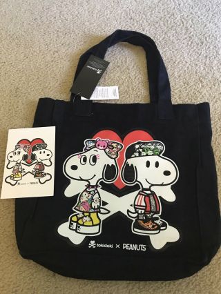 Nwt Tokidoki X Peanuts Sdcc 2017 Exclusive Snoopy Dog Belle Canvas Tote Bag