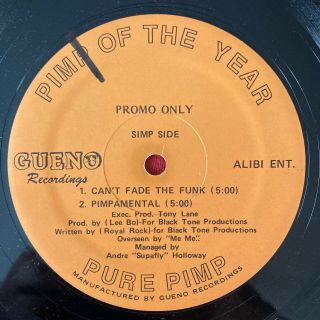 Suga - Pimp Of The Year - Pure Pimp Fene - Gueno - Rare Gfunk Rap 12 "