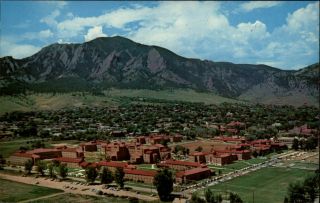Residence Halls University Of Colorado Aerial View 1950 - 60s Vintage Postcard