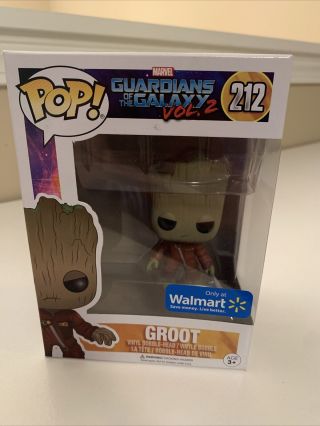 Funko Pop Guardians Of The Galaxy Vol.  2 Groot 212 Walmart Exclusive