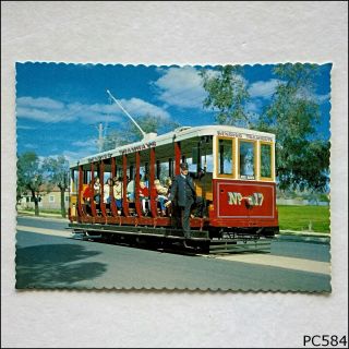 Bendigo Vintage Tramways No.  17 Crossbench Car Toast Rack Ncv Postcard (p584)