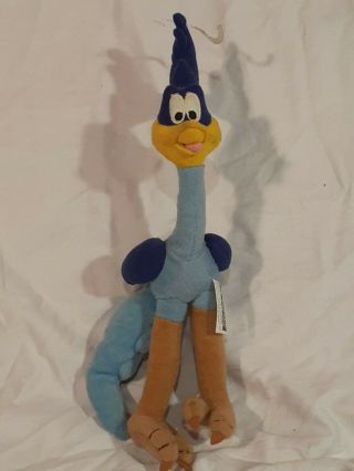 Looney Toons Road Runner Poseable Plush Doll Applause 16” Warner Bros Store 1994