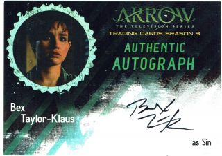 Arrow Season 3 Autograph Card Btk Bex Taylor - Klaus As Sin
