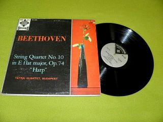 Beethoven String Quartet No.  10 / Tatrai Budapest 1961 Telefunken Hi Fi Stereo Ex